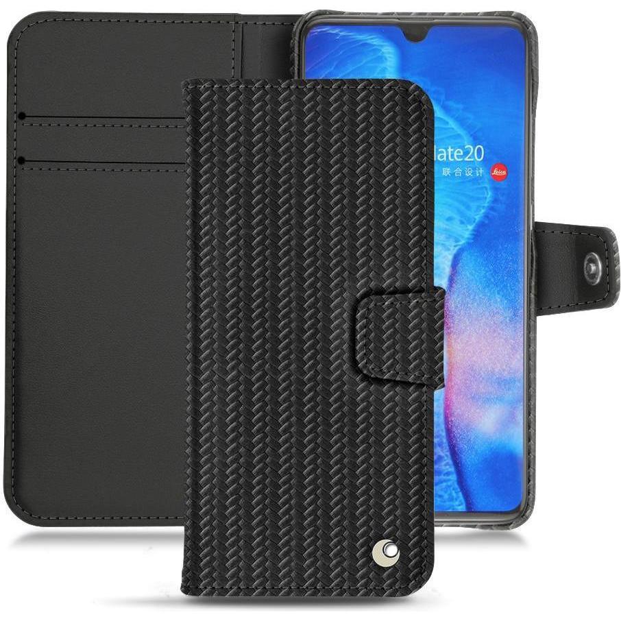 Noreve Lederschutzhülle Wallet (Huawei Mate 20), Smartphone Hülle, Schwarz