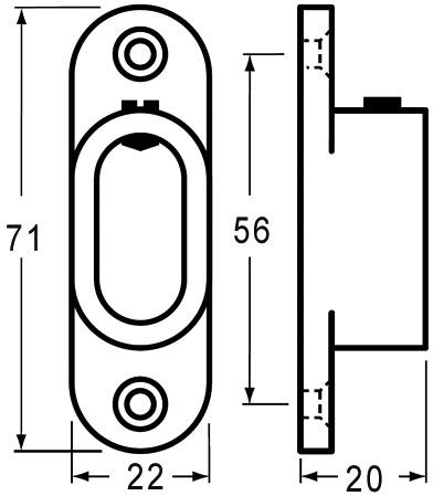 Actual product image Hermeta Cabinet tube end bearing