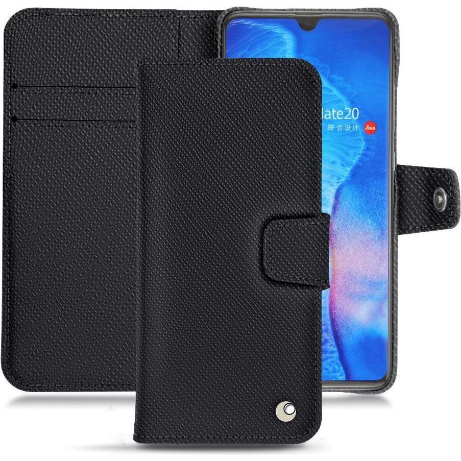 Noreve Lederschutzhülle Wallet (Huawei Mate 20), Smartphone Hülle, Schwarz