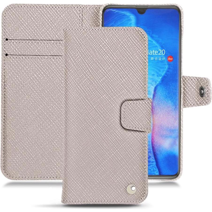 Noreve Lederschutzhülle Wallet (Huawei Mate 20), Smartphone Hülle, Beige