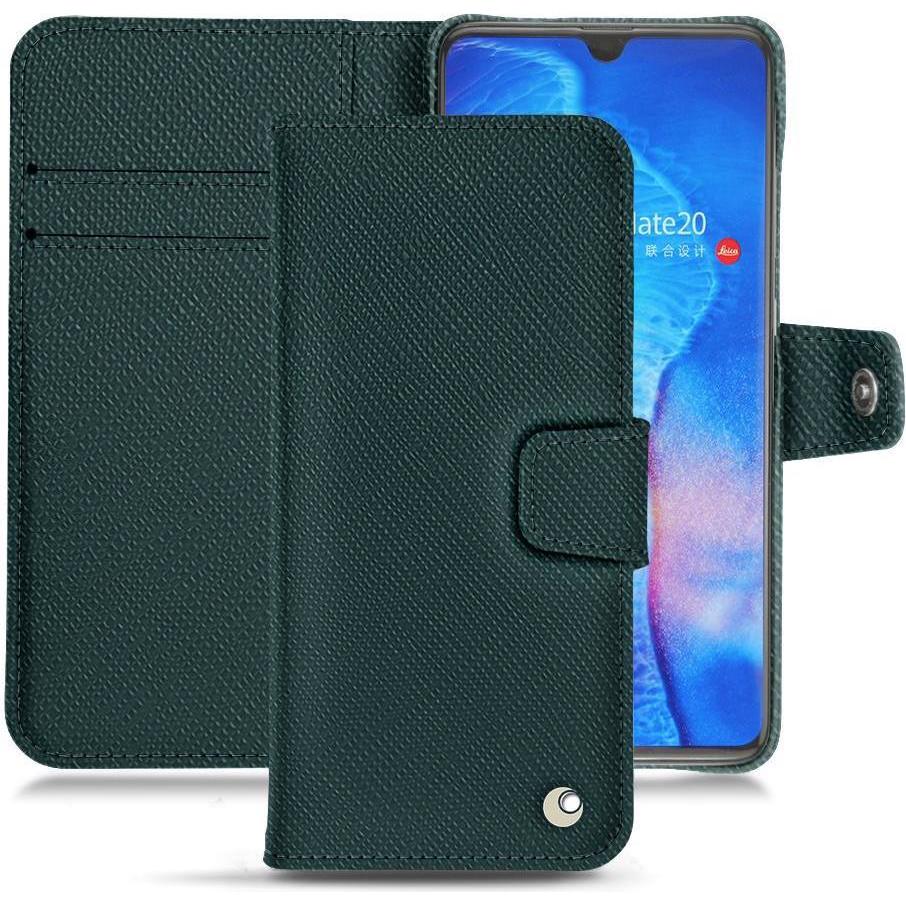Noreve Lederschutzhülle Wallet (Huawei Mate 20), Smartphone Hülle, Grün
