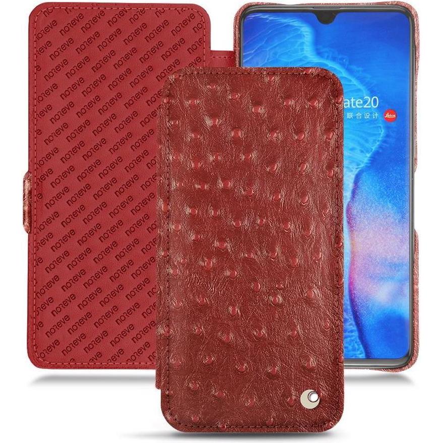Noreve Lederschutzhülle horizontal (Huawei Mate 20), Smartphone Hülle, Rot