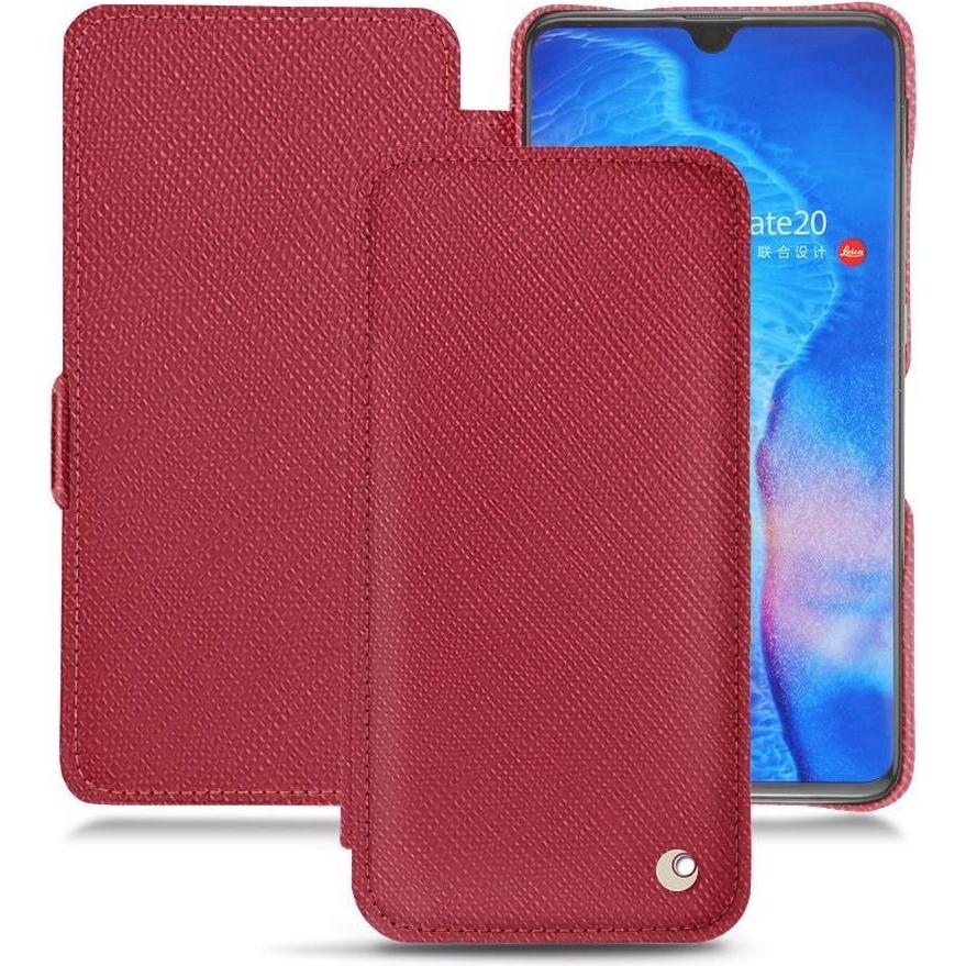 Noreve Lederschutzhülle horizontal (Huawei Mate 20), Smartphone Hülle, Rot