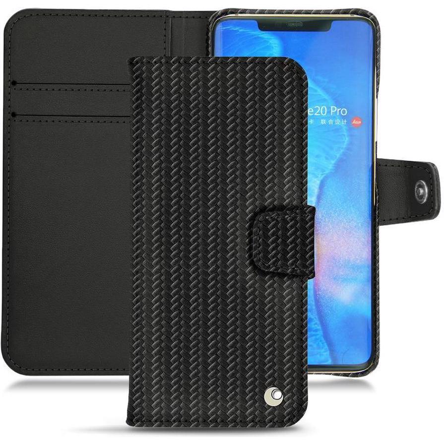 Noreve Lederschutzhülle Wallet (Huawei Mate 20 Pro), Smartphone Hülle, Schwarz