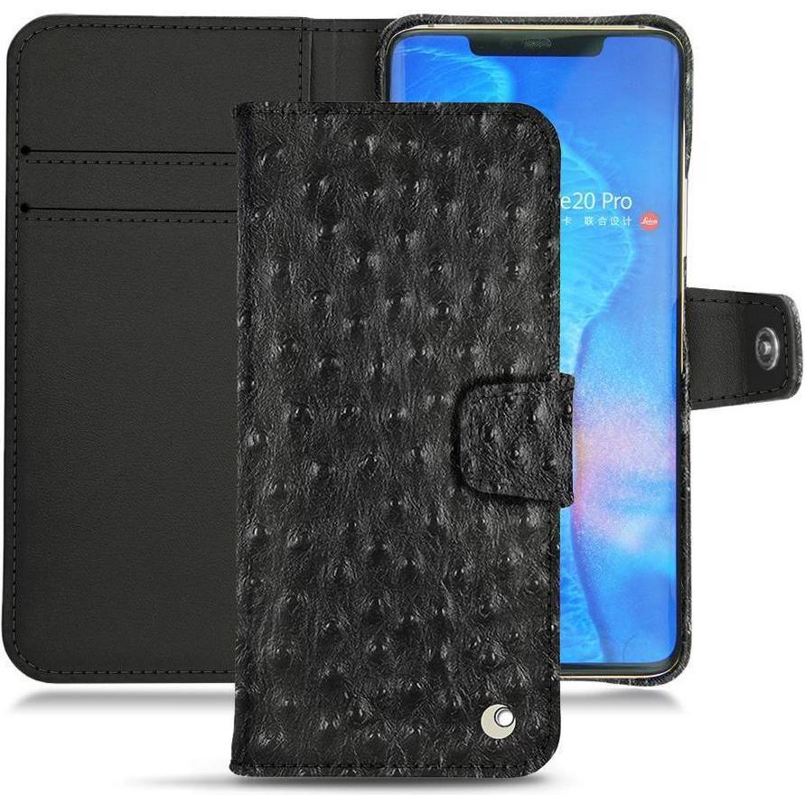 Noreve Lederschutzhülle Wallet (Huawei Mate 20 Pro), Smartphone Hülle, Schwarz