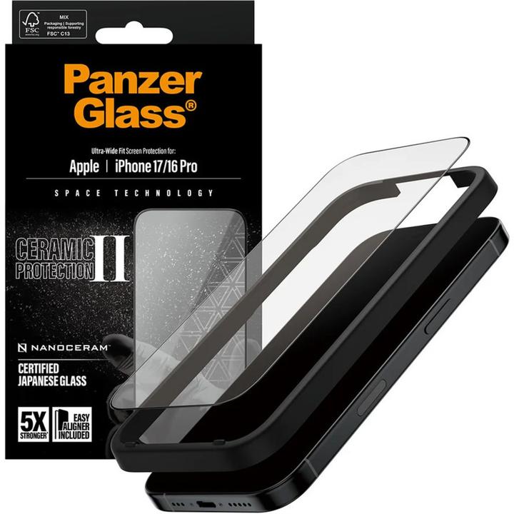 Actual product image PanzerGlass Ceramic II (1 Piece, Apple iPhone 17)