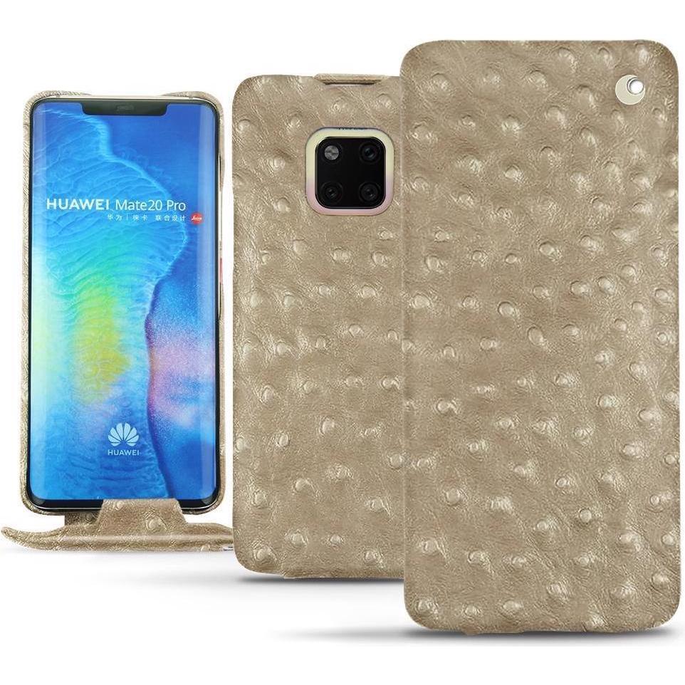 Thumbnail - Noreve Lederschutzhülle vertikal (Huawei Mate 20 Pro), Smartphone Hülle, Beige