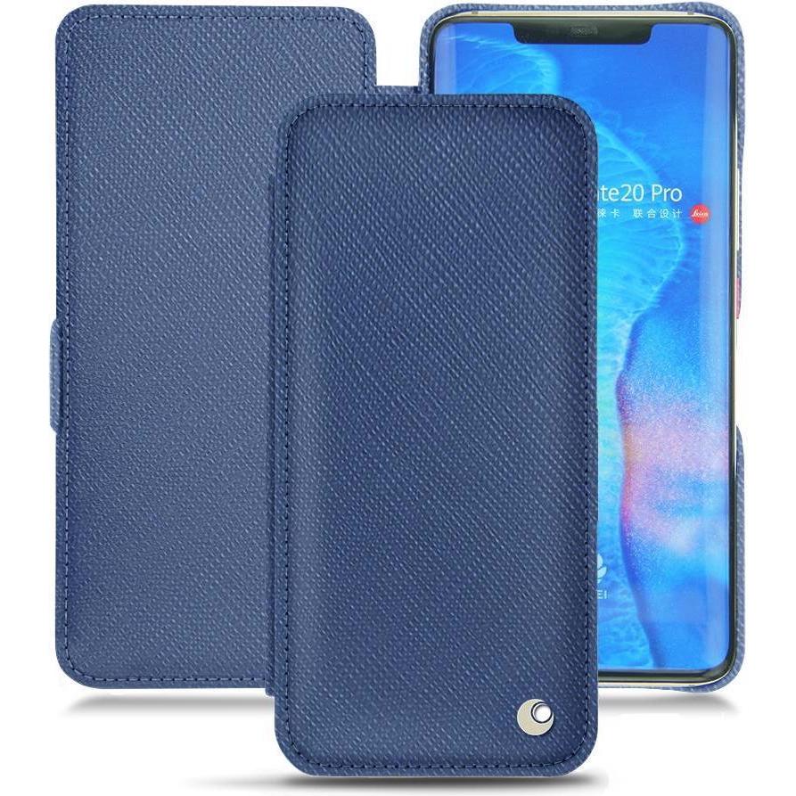 Noreve Lederschutzhülle horizontal (Huawei Mate 20 Pro), Smartphone Hülle, Blau