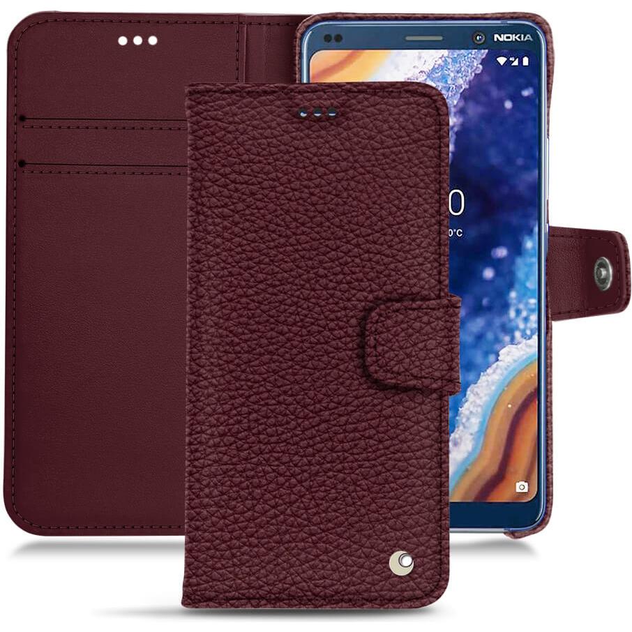 Noreve Lederschutzhülle Wallet (Nokia 9 PureView), Smartphone Hülle, Violett