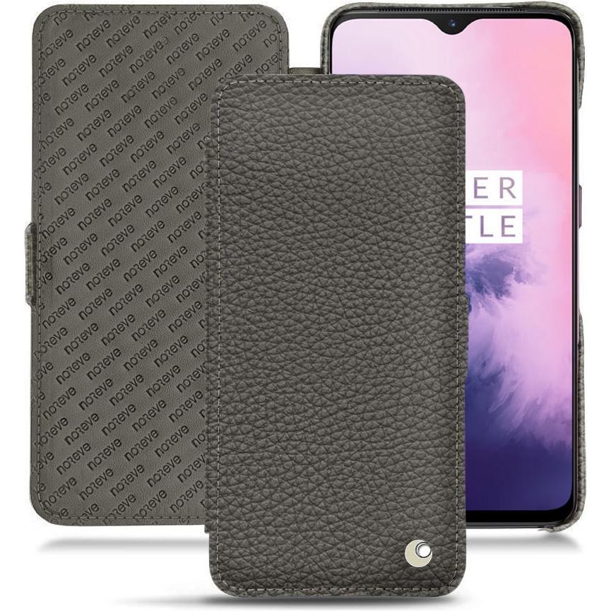 Noreve Lederschutzhülle horizontal (OnePlus 7), Smartphone Hülle, Grau