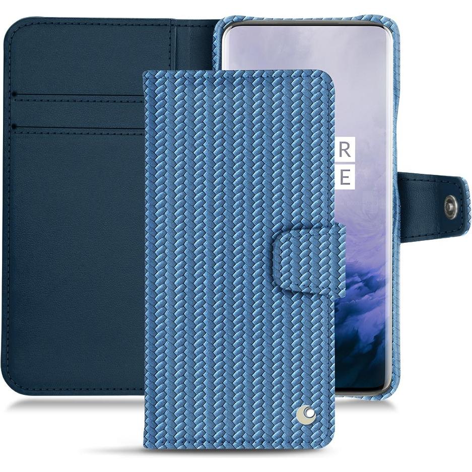 Noreve Lederschutzhülle Wallet (OnePlus 7 Pro), Smartphone Hülle, Blau