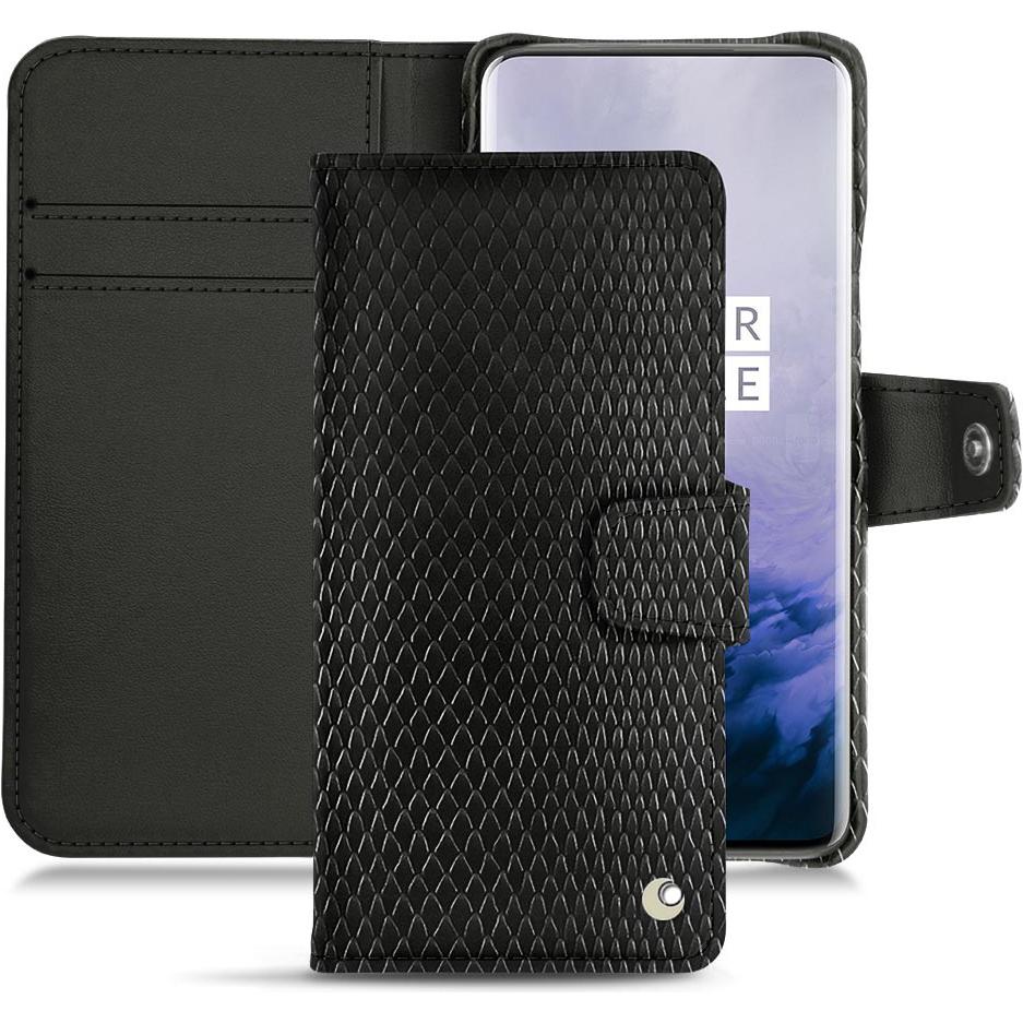 Noreve Lederschutzhülle Wallet (OnePlus 7 Pro), Smartphone Hülle, Schwarz