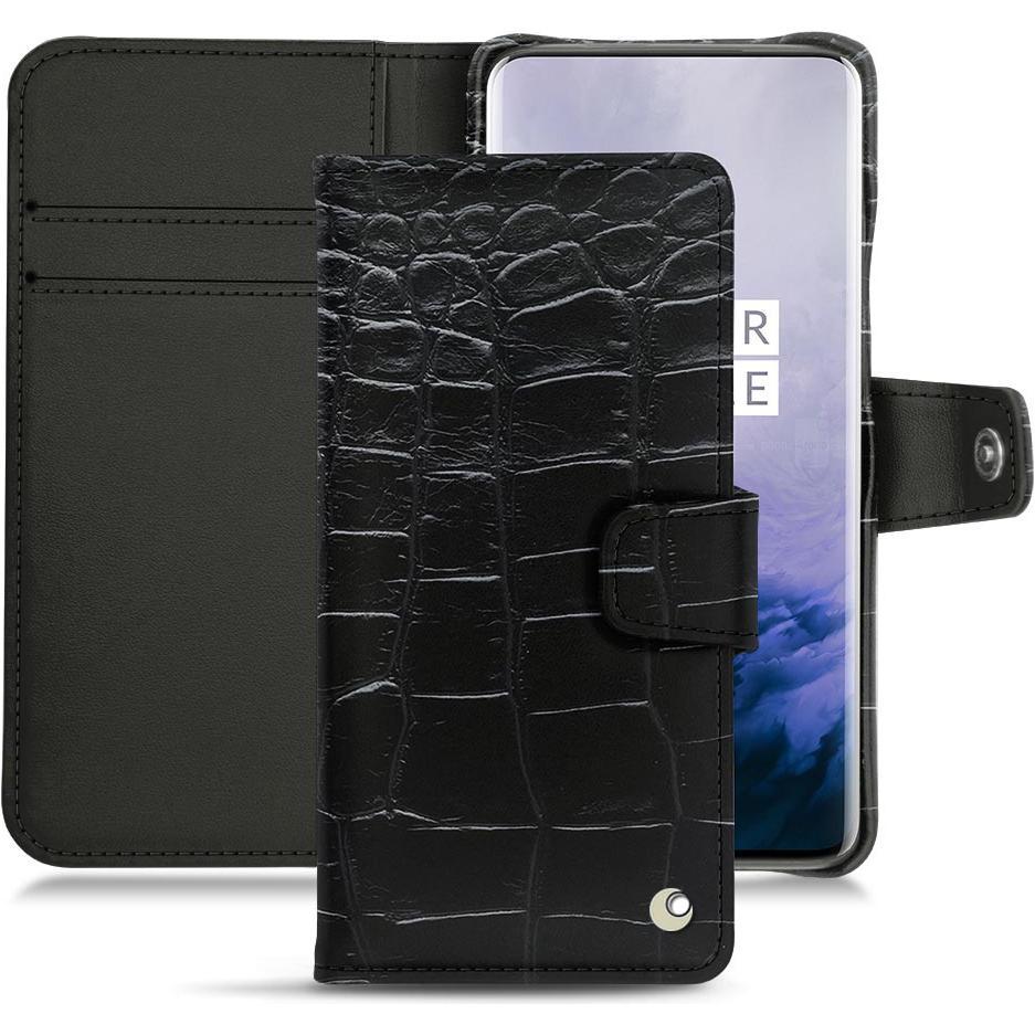 Noreve Lederschutzhülle Wallet (OnePlus 7 Pro), Smartphone Hülle, Schwarz