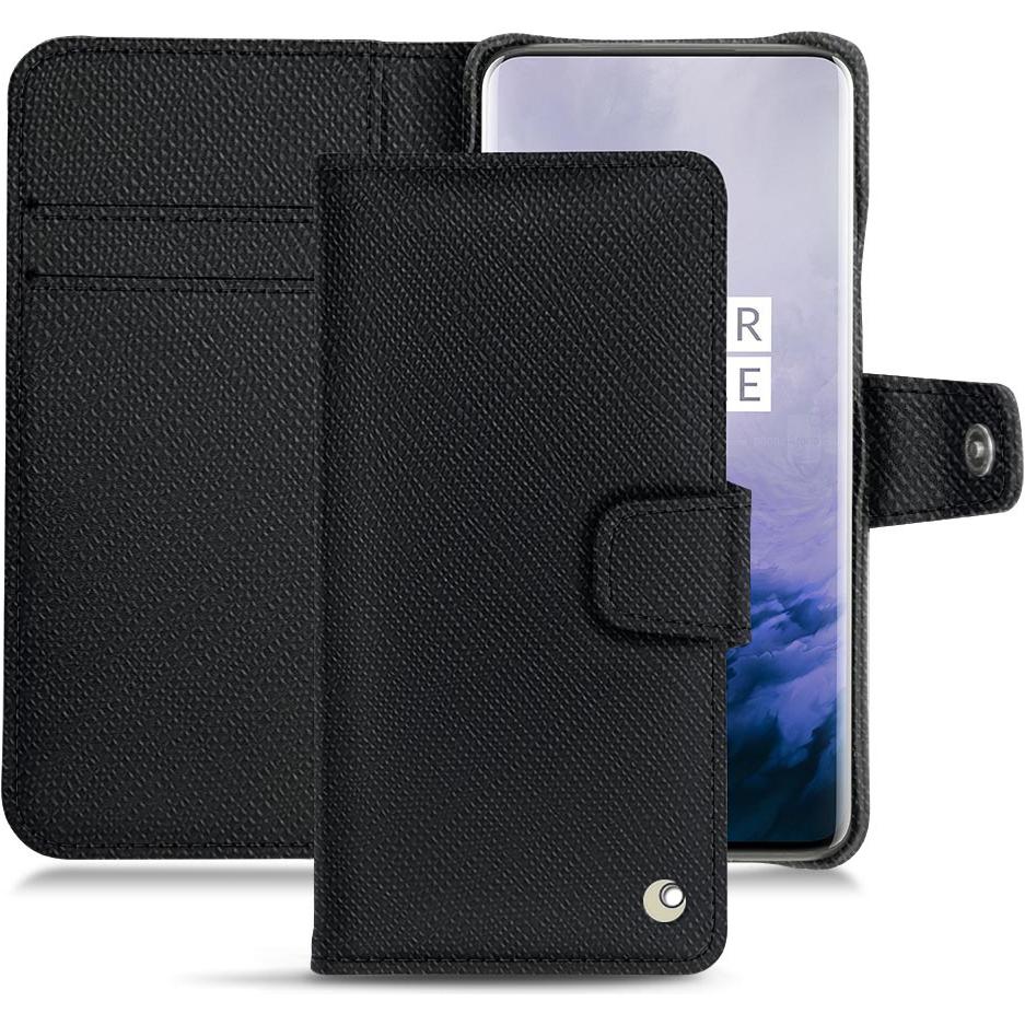 Noreve Lederschutzhülle Wallet (OnePlus 7 Pro), Smartphone Hülle, Schwarz