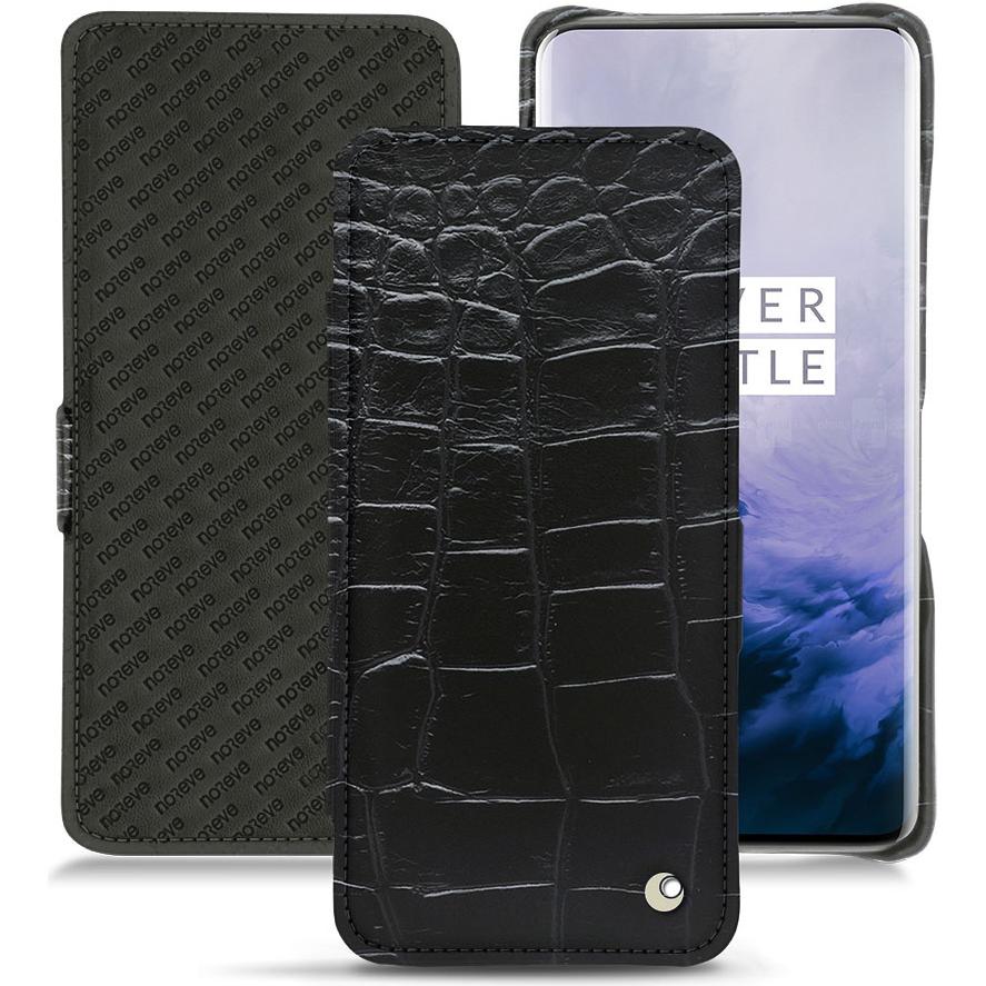 Thumbnail - Noreve Lederschutzhülle horizontal (OnePlus 7 Pro), Smartphone Hülle, Schwarz