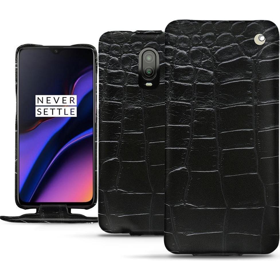 Noreve Lederschutzhülle vertikal (OnePlus 6T), Smartphone Hülle, Schwarz