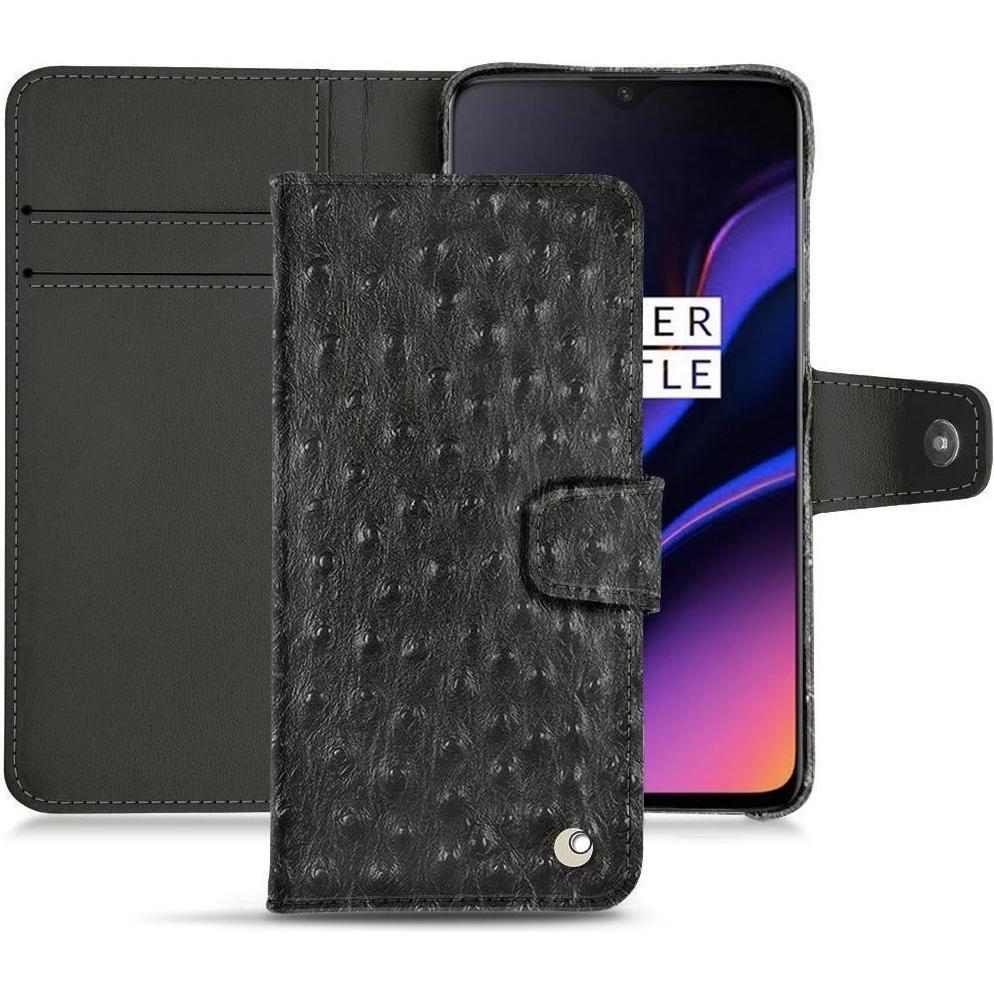 Noreve Lederschutzhülle Wallet (OnePlus 6T), Smartphone Hülle, Schwarz