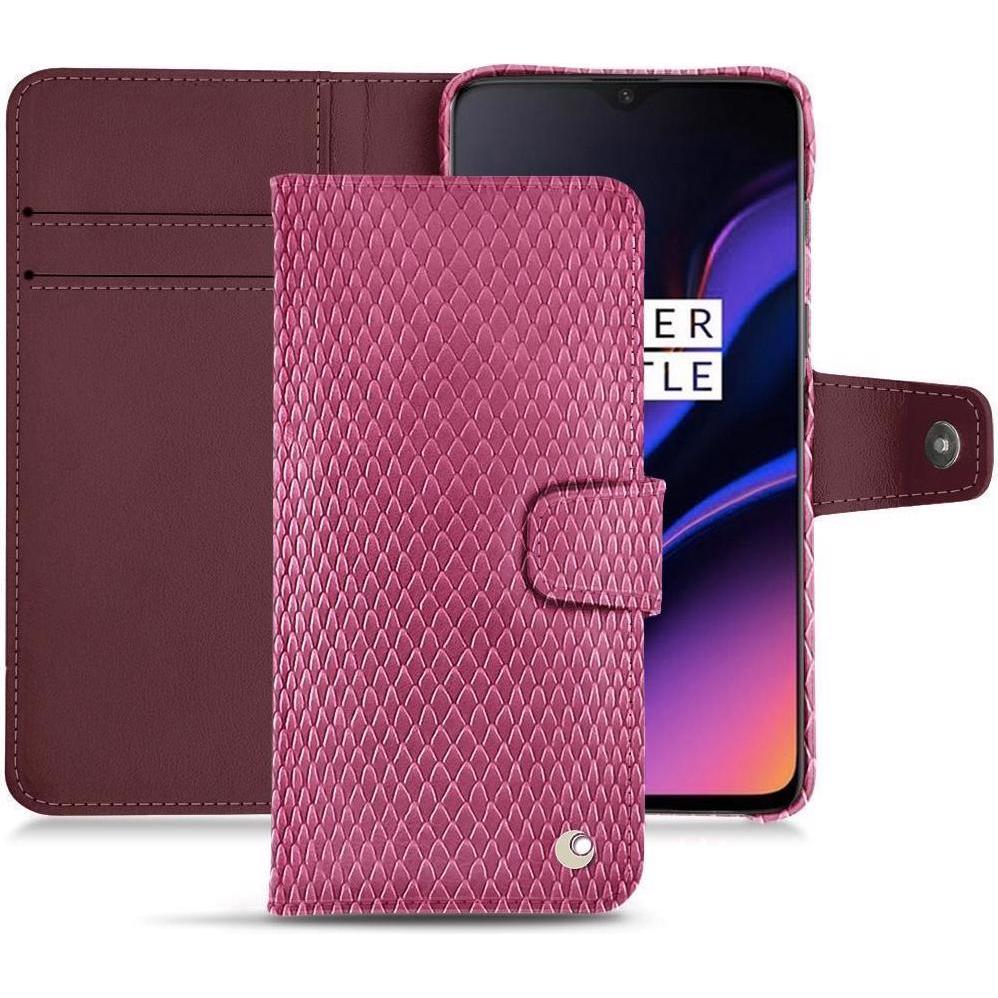 Noreve Lederschutzhülle Wallet (OnePlus 6T), Smartphone Hülle, Rosa