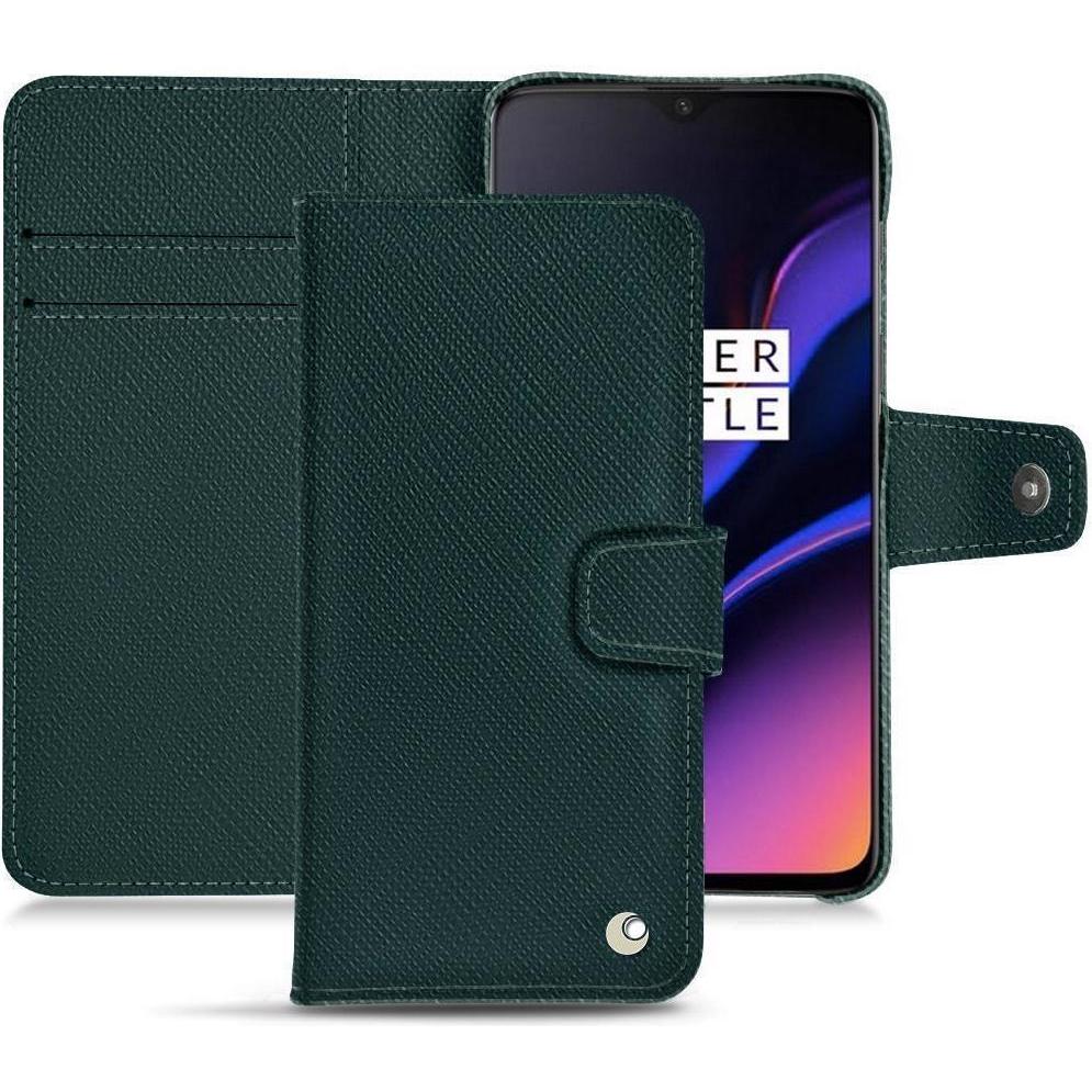 Noreve Lederschutzhülle Wallet (OnePlus 6T), Smartphone Hülle, Grün