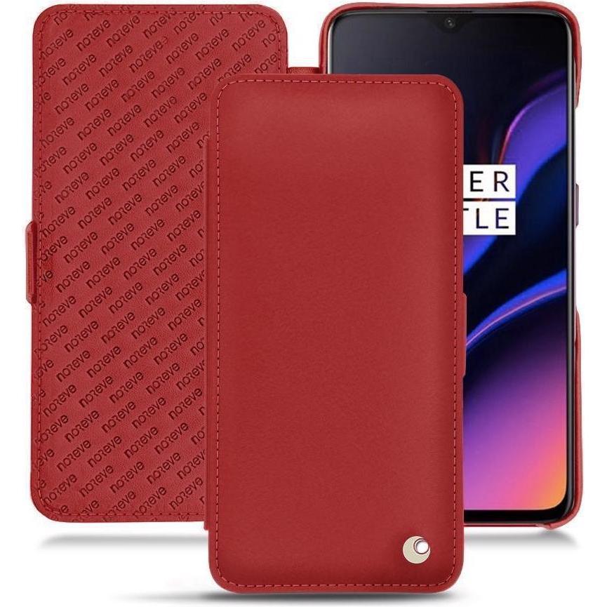 Thumbnail - Noreve Lederschutzhülle horizontal (OnePlus 6T), Smartphone Hülle, Rot