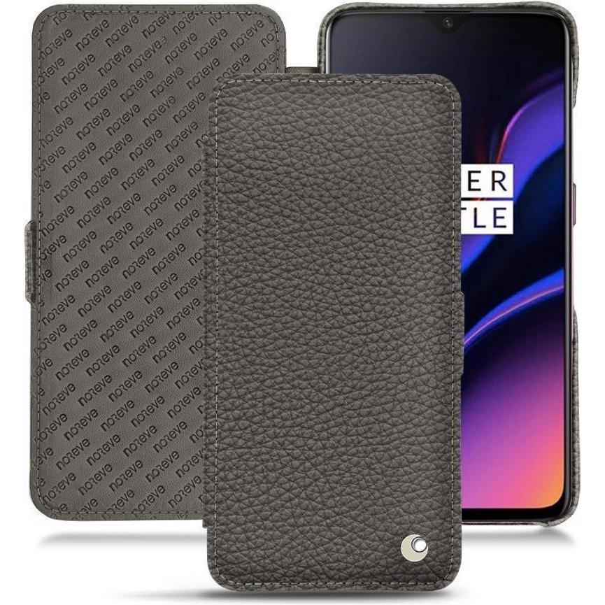 Noreve Lederschutzhülle horizontal (OnePlus 6T), Smartphone Hülle, Grau