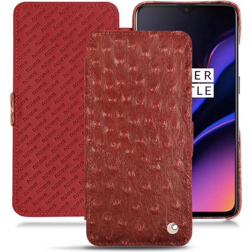 Thumbnail - Noreve Lederschutzhülle horizontal (OnePlus 6T), Smartphone Hülle, Rot