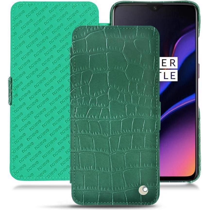 Noreve Lederschutzhülle horizontal (OnePlus 6T), Smartphone Hülle, Grün