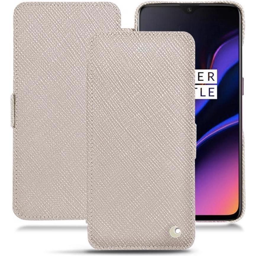 Thumbnail - Noreve Lederschutzhülle horizontal (OnePlus 6T), Smartphone Hülle, Beige