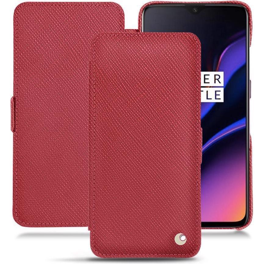 Noreve Lederschutzhülle horizontal (OnePlus 6T), Smartphone Hülle, Rot