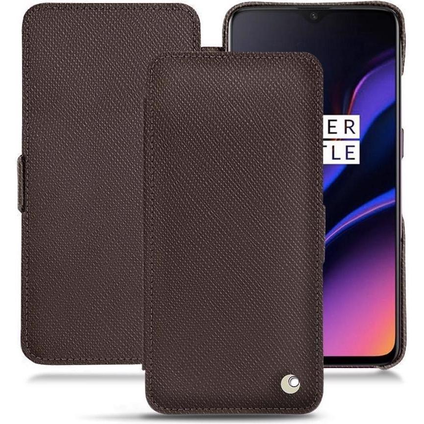 Noreve Lederschutzhülle horizontal (OnePlus 6T), Smartphone Hülle, Braun