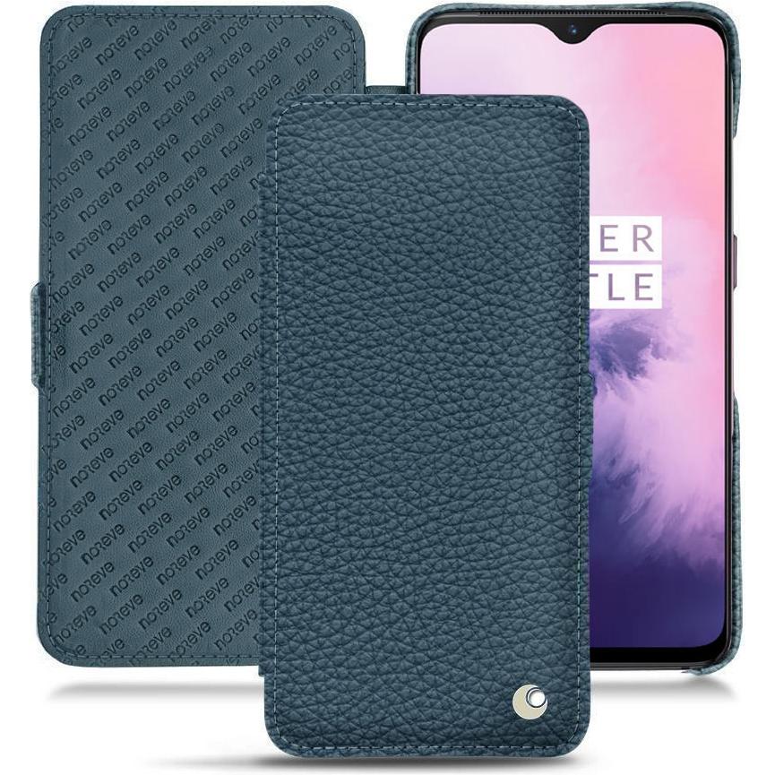 Noreve Lederschutzhülle horizontal (OnePlus 7), Smartphone Hülle, Blau