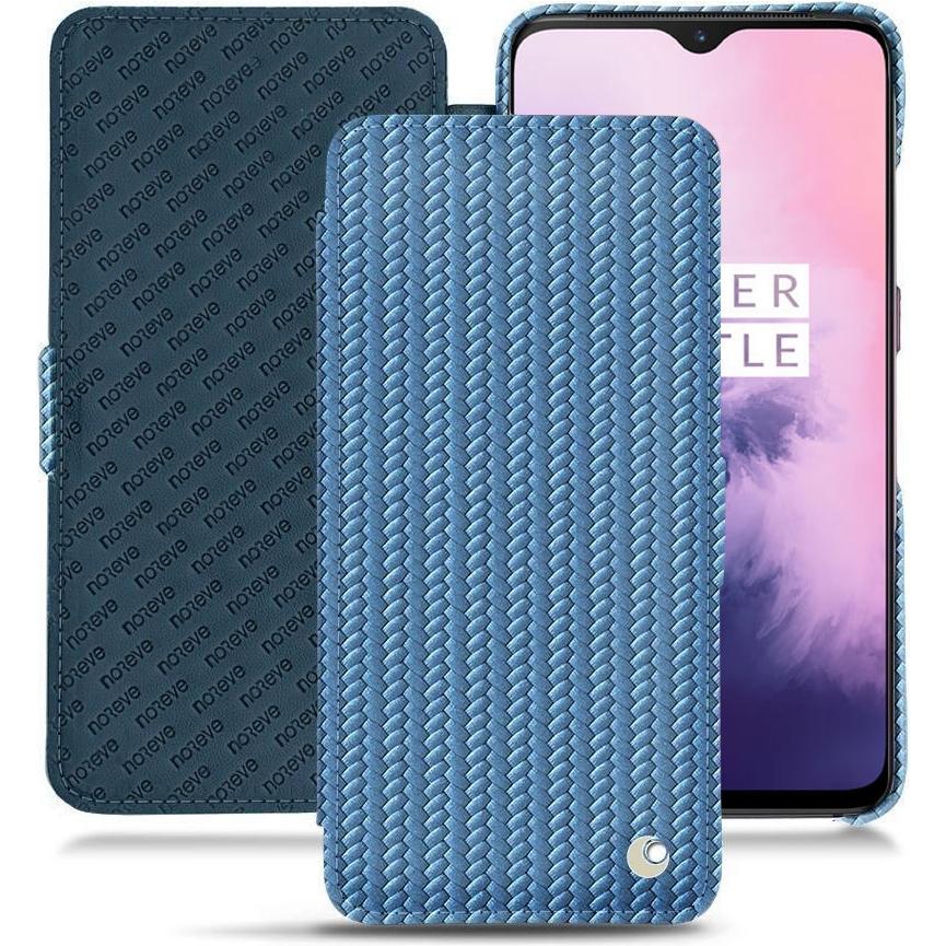 Noreve Lederschutzhülle horizontal (OnePlus 7), Smartphone Hülle, Blau