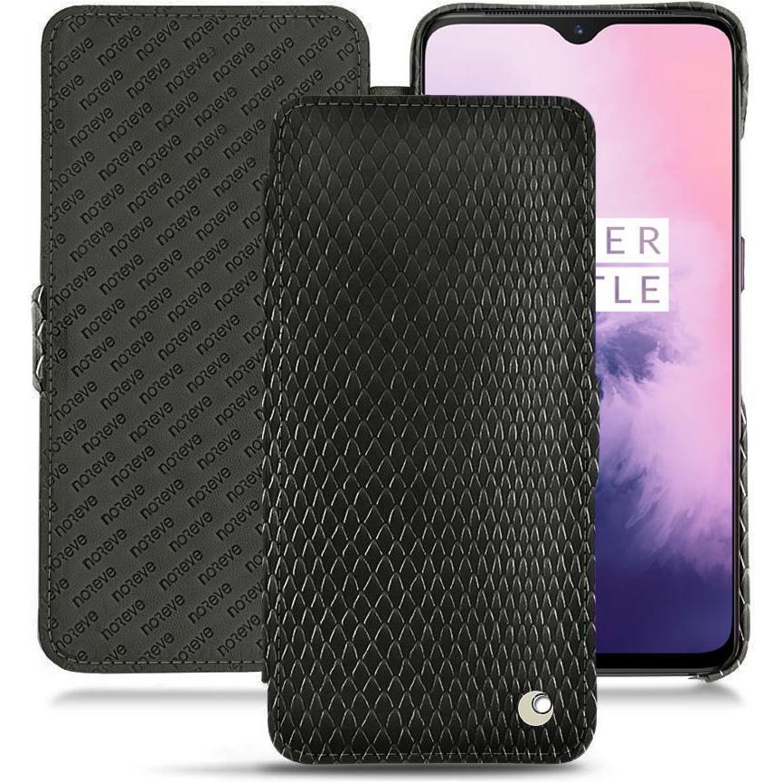 Noreve Lederschutzhülle horizontal (OnePlus 7), Smartphone Hülle, Schwarz