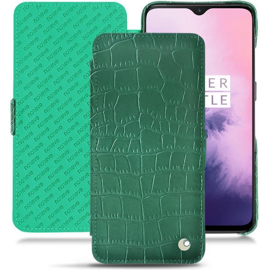 Noreve Lederschutzhülle horizontal (OnePlus 7), Smartphone Hülle, Grün