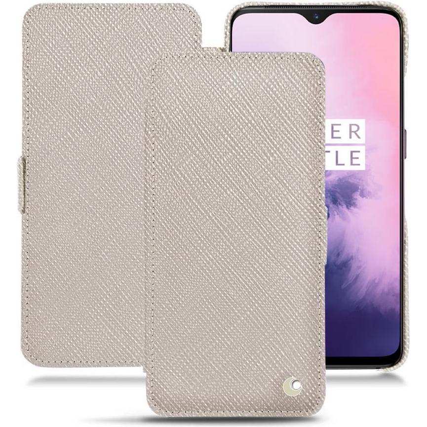 Noreve Lederschutzhülle horizontal (OnePlus 7), Smartphone Hülle, Beige