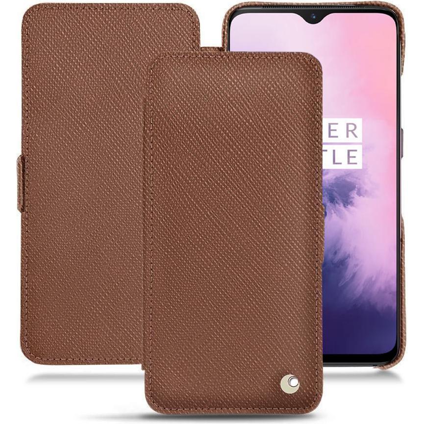 Thumbnail - Noreve Lederschutzhülle horizontal (OnePlus 7), Smartphone Hülle, Braun