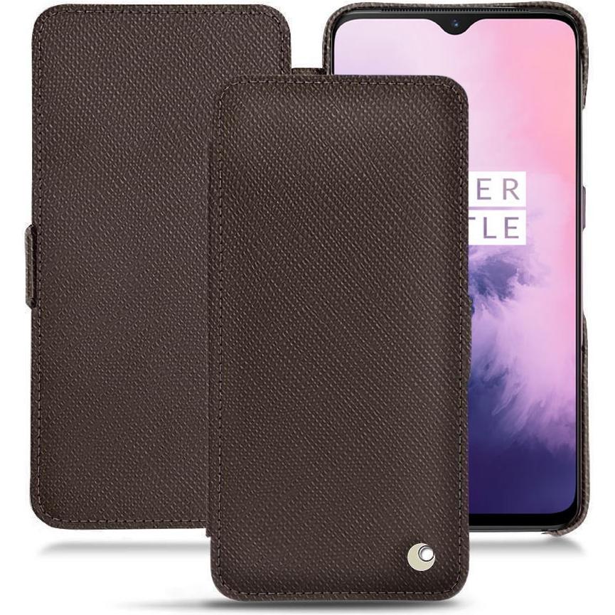 Noreve Lederschutzhülle horizontal (OnePlus 7), Smartphone Hülle, Braun