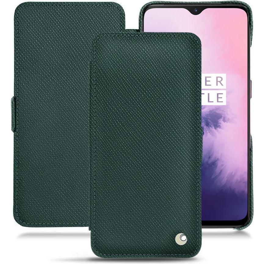 Thumbnail - Noreve Lederschutzhülle horizontal (OnePlus 7), Smartphone Hülle, Grün