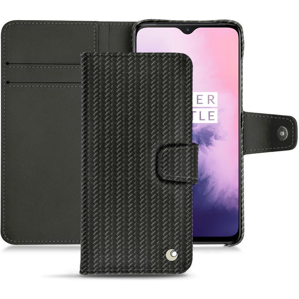 Noreve Lederschutzhülle Wallet (OnePlus 7), Smartphone Hülle, Schwarz