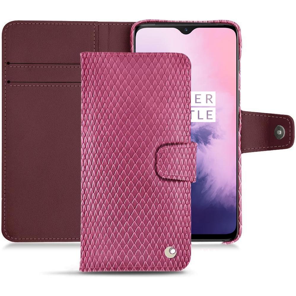 Thumbnail - Noreve Lederschutzhülle Wallet (OnePlus 7), Smartphone Hülle, Rosa