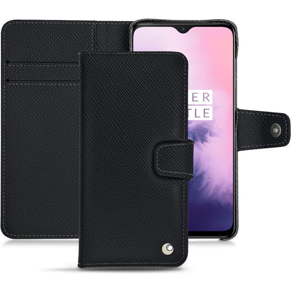 Noreve Lederschutzhülle Wallet (OnePlus 7), Smartphone Hülle, Schwarz