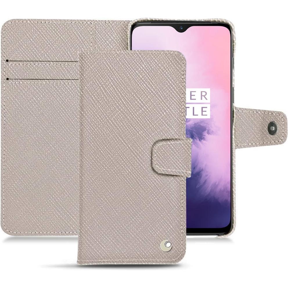 Thumbnail - Noreve Lederschutzhülle Wallet (OnePlus 7), Smartphone Hülle, Beige