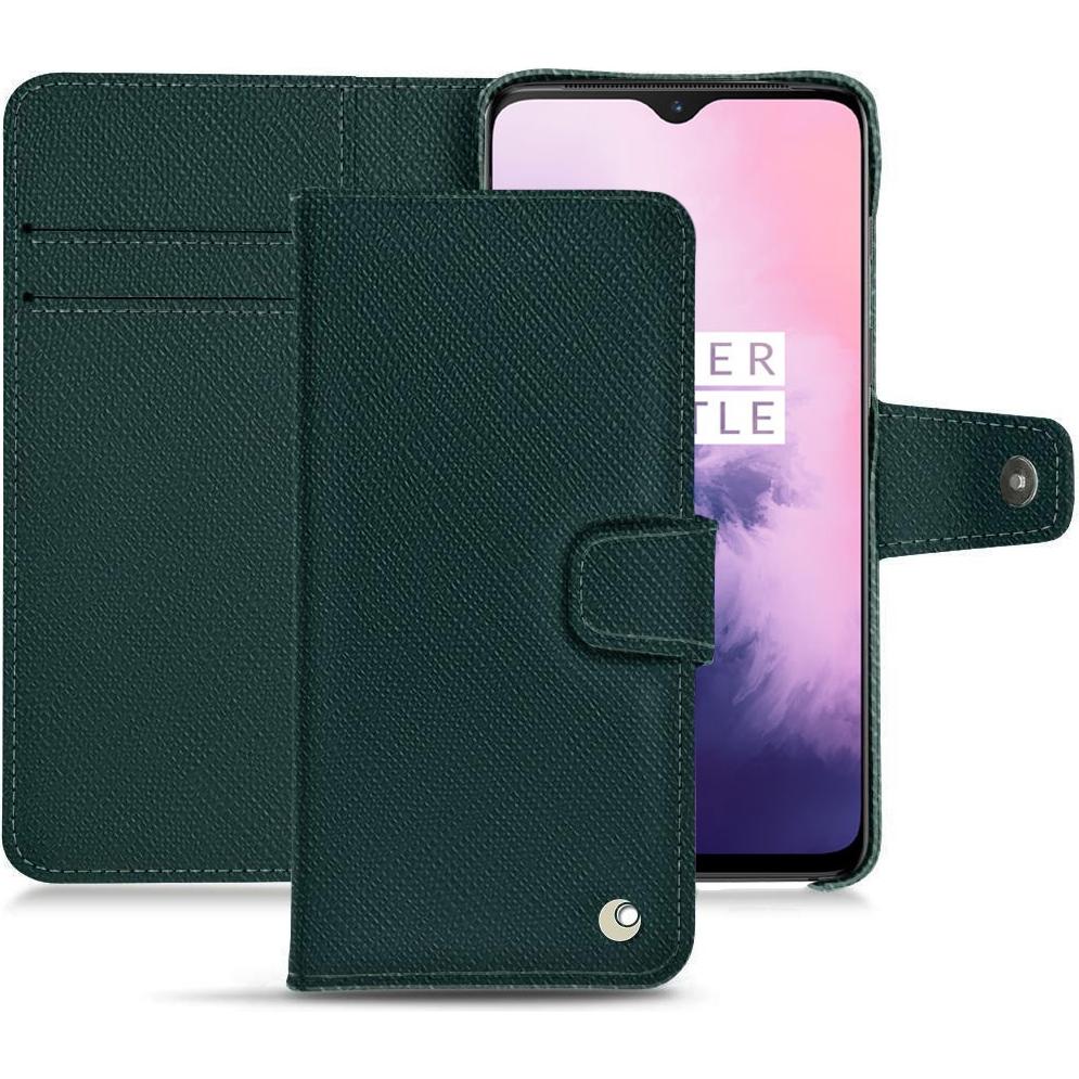 Noreve Lederschutzhülle Wallet (OnePlus 7), Smartphone Hülle, Grün