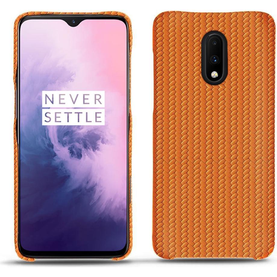 Thumbnail - Noreve Lederschutzhülle (OnePlus 7), Smartphone Hülle, Orange