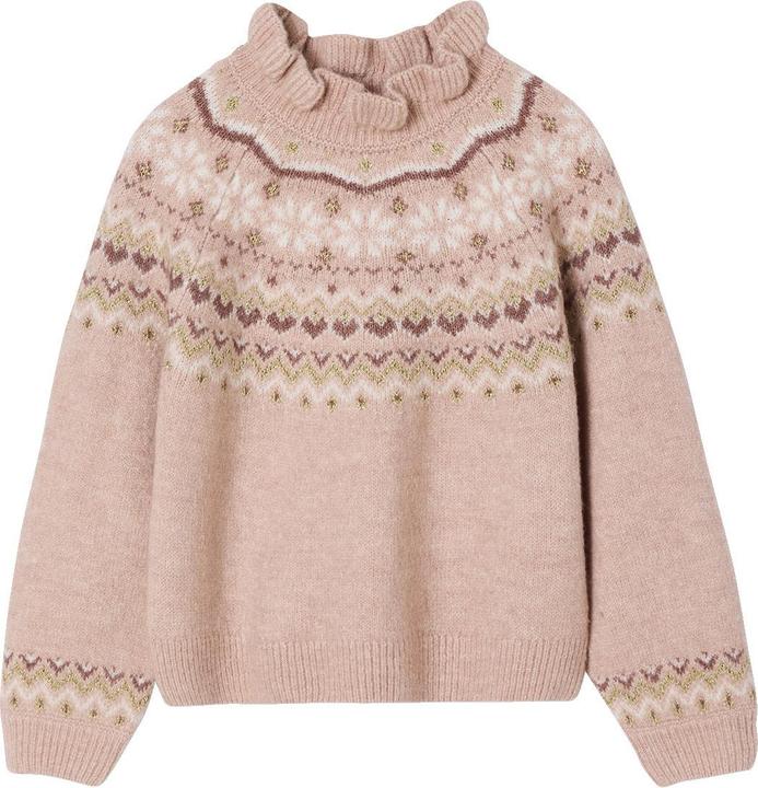 Produktbild Vertbaudet Jacquard-Pullover mit Glitzerdetails Mädchen (110)