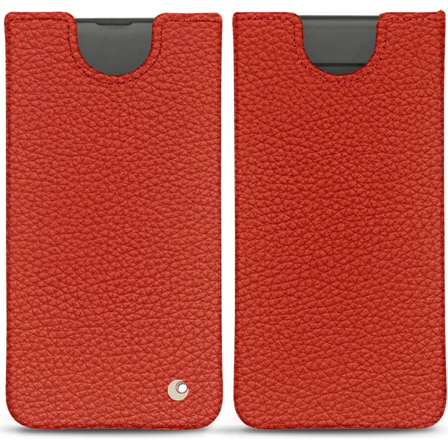 Noreve Lederschutzhülle (Samsung Galaxy S10+), Smartphone Hülle, Orange