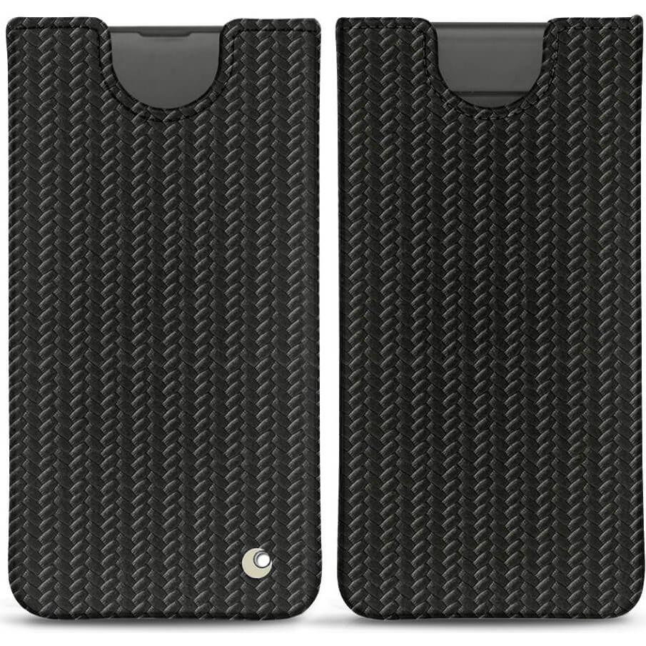 Noreve Lederschutzhülle (Samsung Galaxy S10+), Smartphone Hülle, Schwarz