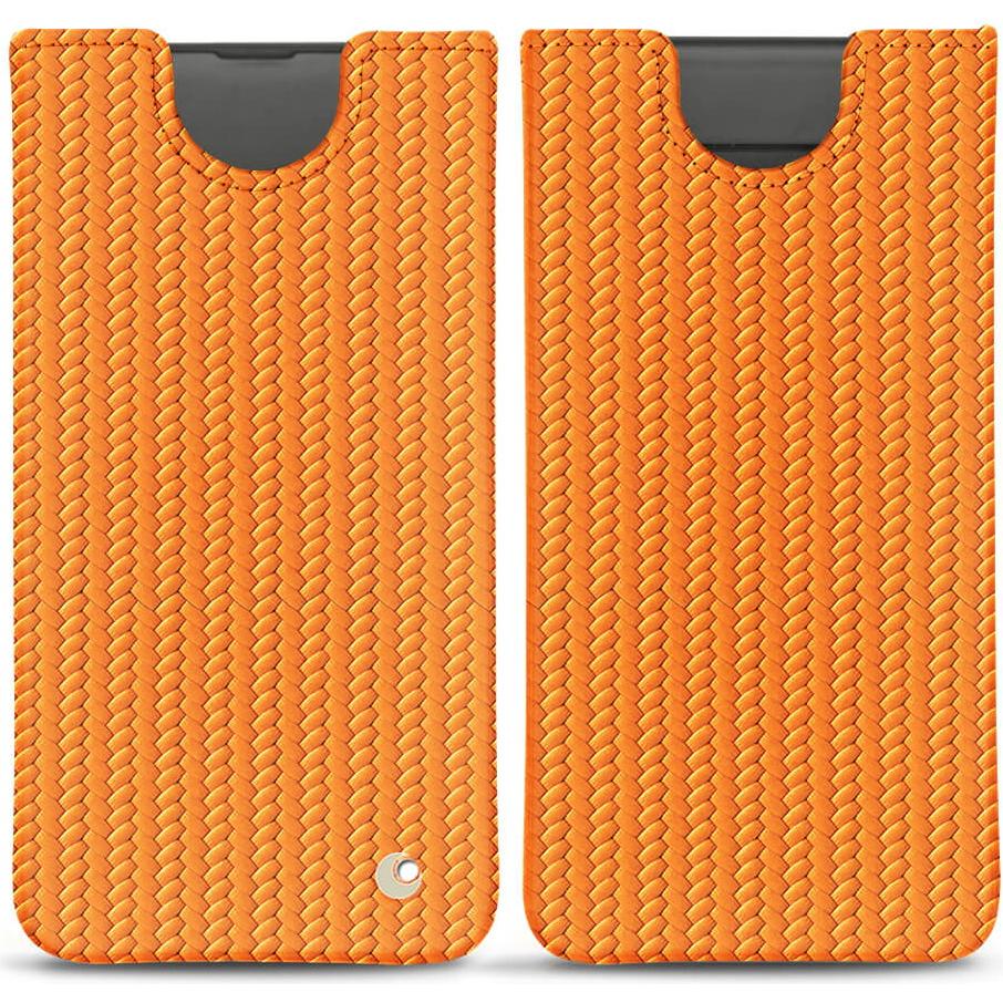 Noreve Lederschutzhülle (Samsung Galaxy S10+), Smartphone Hülle, Orange
