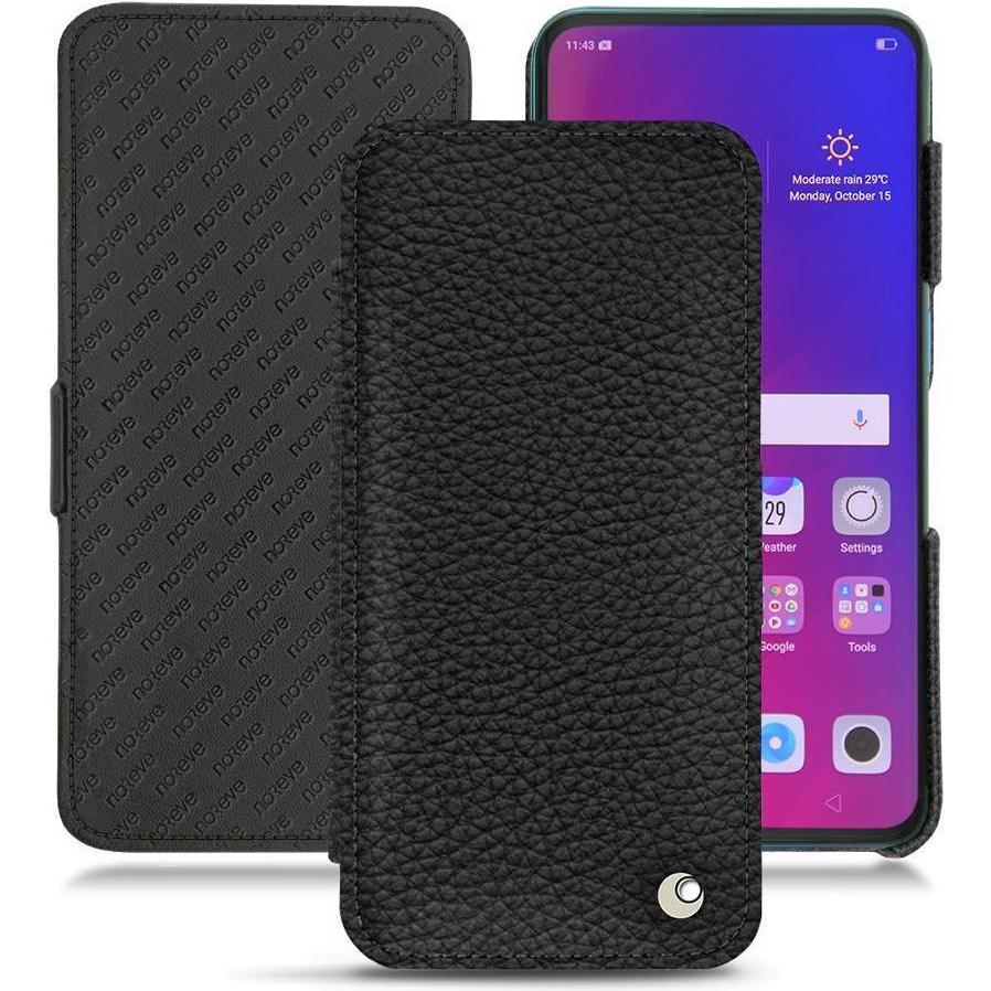 Noreve Lederschutzhülle horizontal (Oppo Find X), Smartphone Hülle, Schwarz