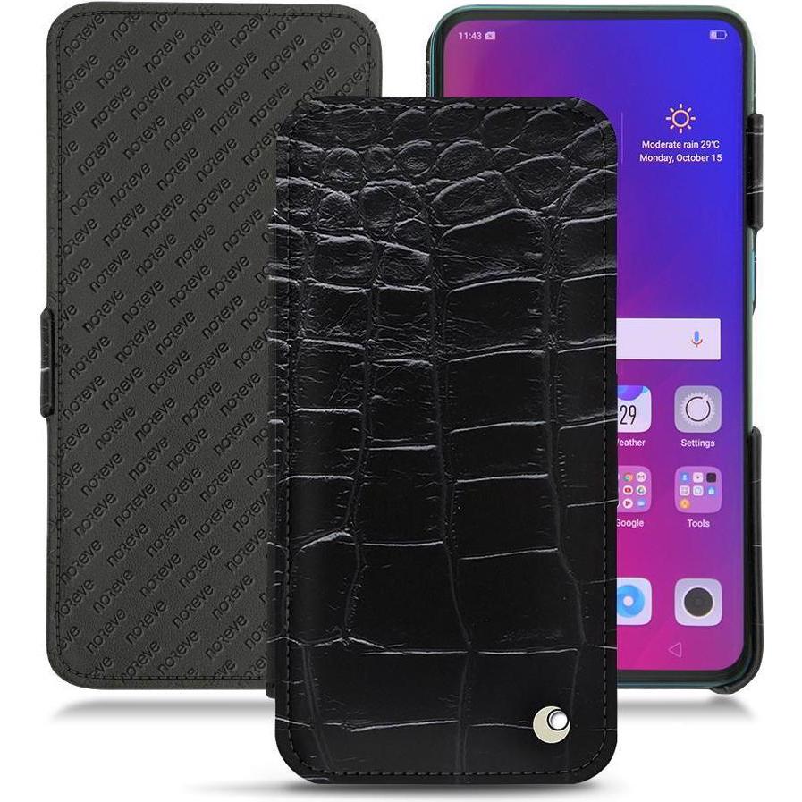 Thumbnail - Noreve Lederschutzhülle horizontal (Oppo Find X), Smartphone Hülle, Schwarz